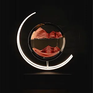 Настільна лампа Luxus Europe Quicksand Moving Sand Art LED Димована Червона - Фото 1