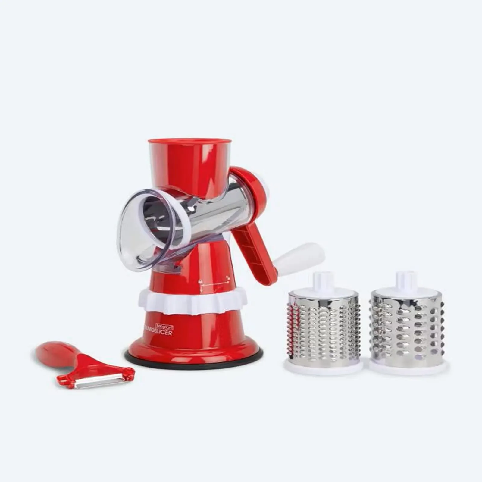 Барабанна терка LIVINGTON Sumo Slicer Red 3-в-1 для шаткування, нарізання, натирання, фото №1