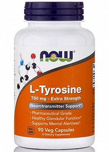 L-тирозин Now L-Tyrosine 750mg 90 caps - Фото 1