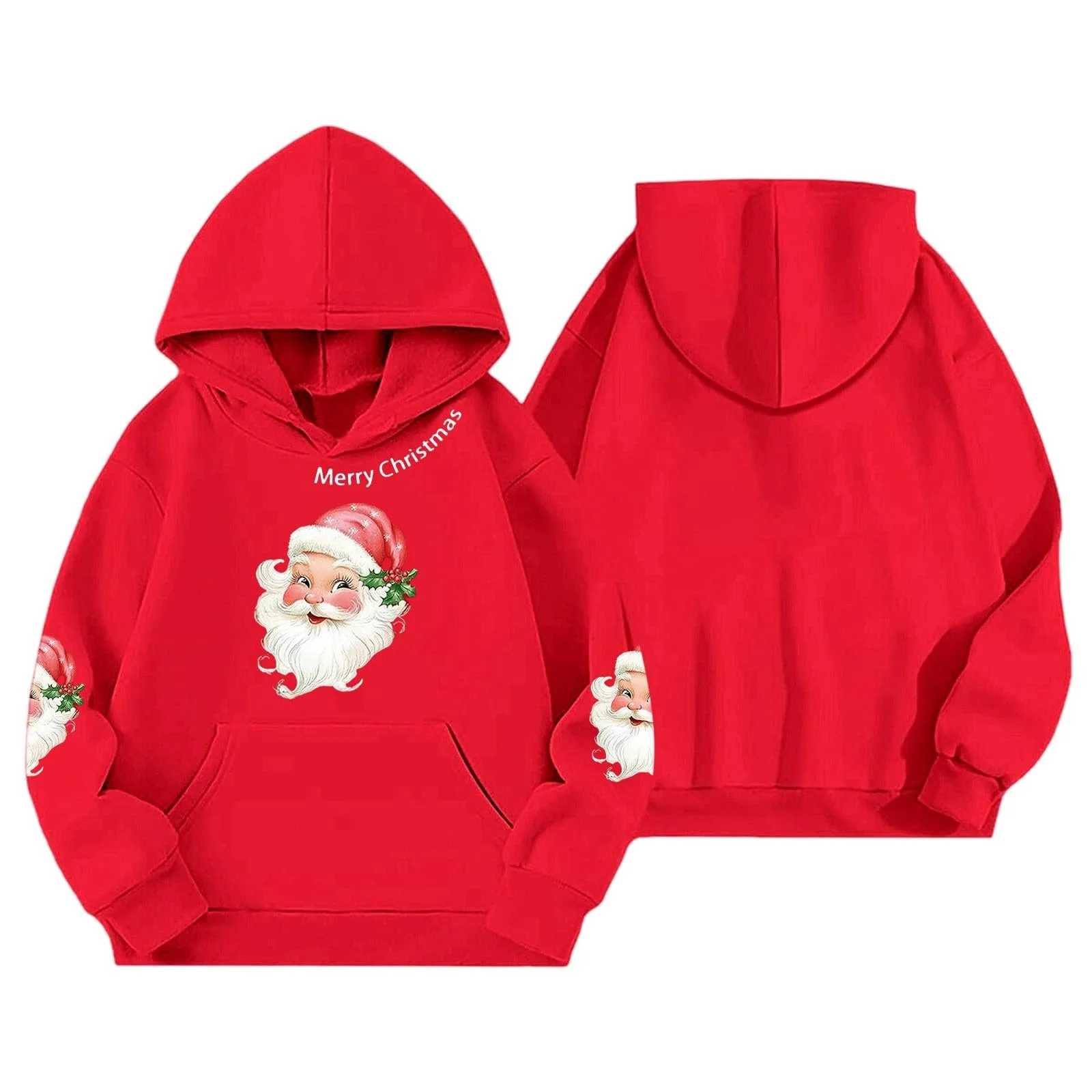 Худі Різдвяний Дитячий з довгими рукавами, з принтом, вільного крою, фото №2