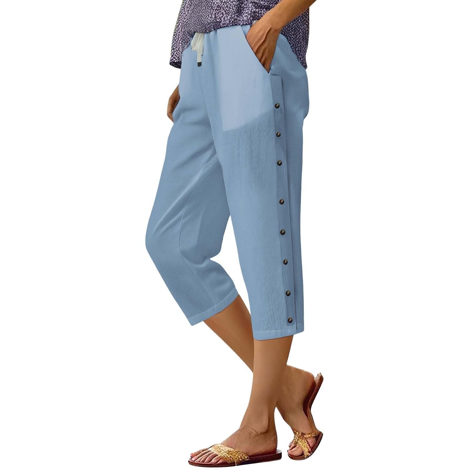 Жіночі укорочені штани Літні, з кишенями Повсякденні штани, фото №3