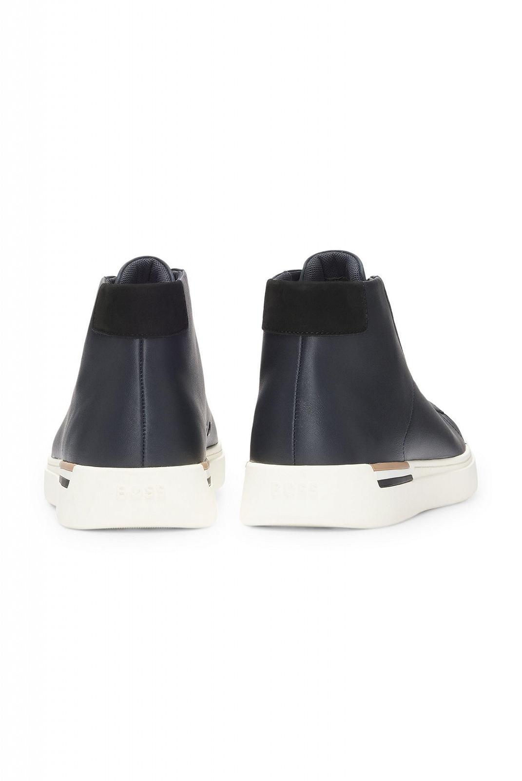 Кеди BOSS Clint Hito Hightop Signature Stripe Шкіряні, фото №5