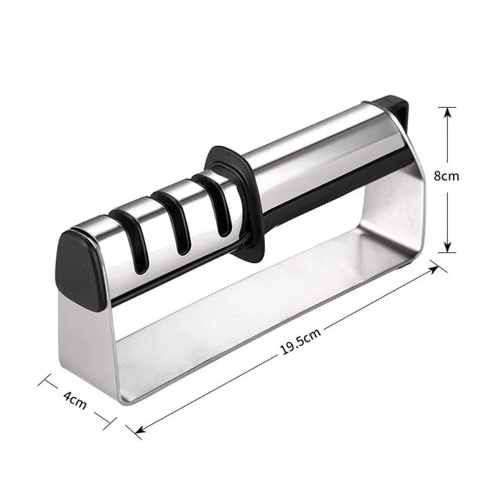 Точило для ножів ручна 3-ступенева для кухонних, кишенькових ножів та ножиць, фото №2