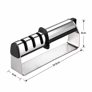 Точило для ножів ручна 3-ступенева для кухонних, кишенькових ножів та ножиць synthetic.ua - Фото 1