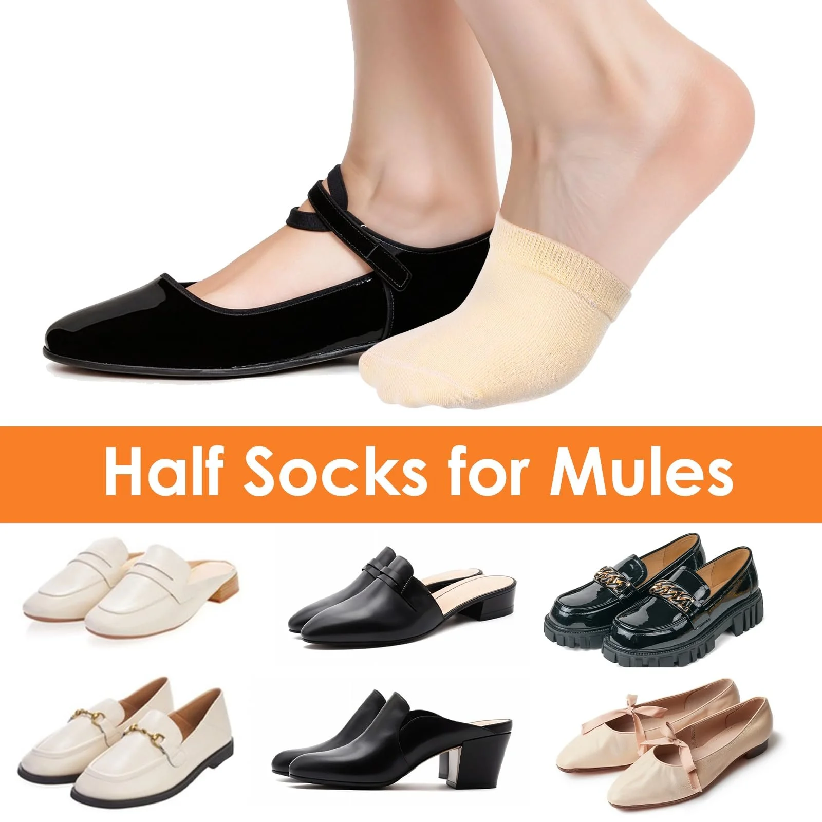 Жіночі шкарпетки з пальцями 6 пар дихаючі напівшкарпетки протиковзкі, фото №5