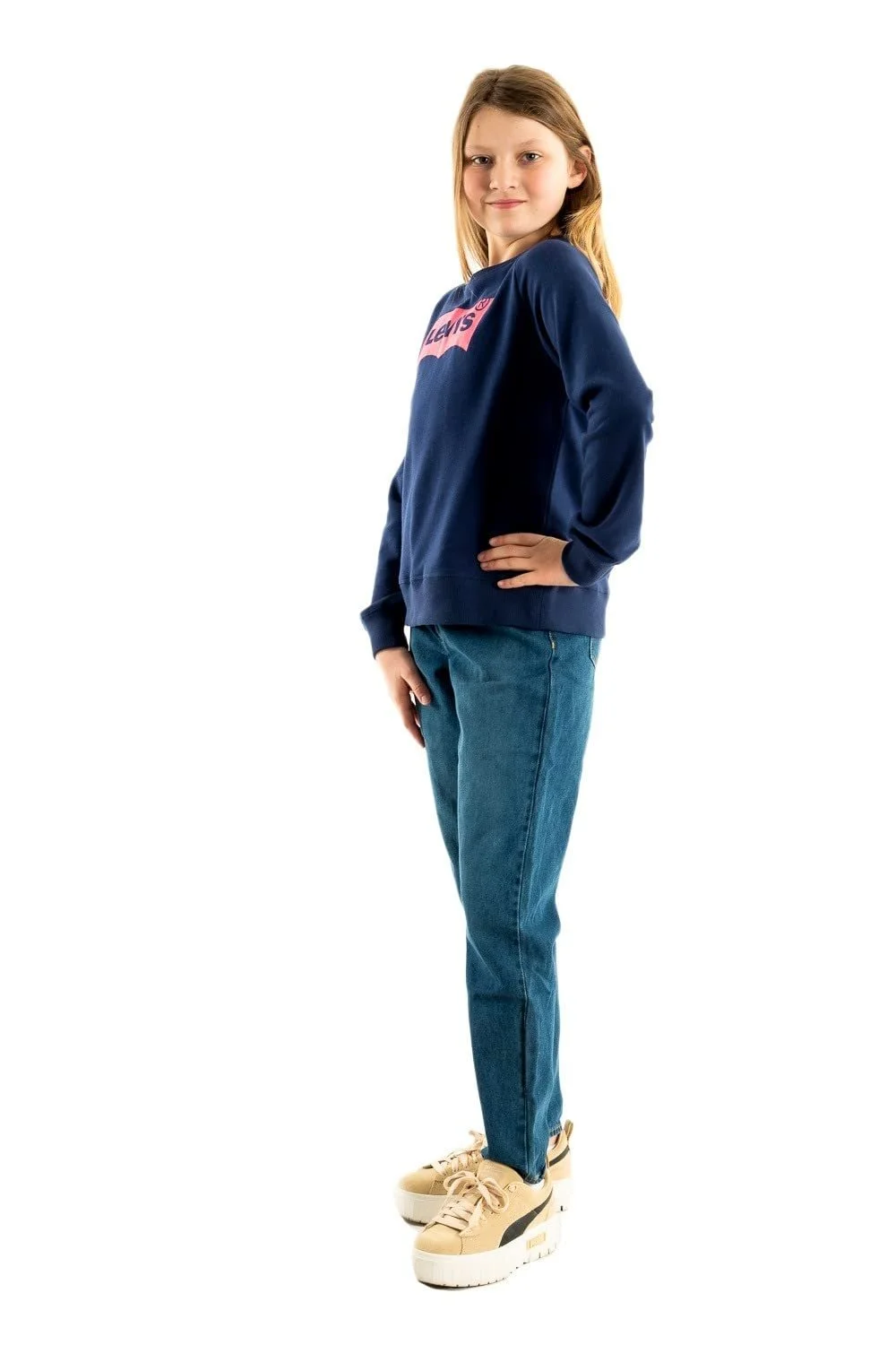 Толстовка Levi's Kids Lvg Key Item Logo Crew для дівчат, фото №1