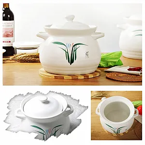 Глиняная кастрюля для запекания в китайском стиле ручной работы термостойкая антипригарная - Фото 1