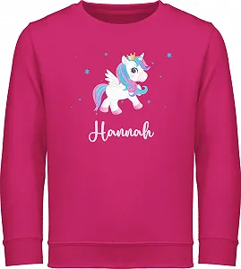 Світшот Shirtracer Дитячий і дівчаток Єдиноріг з іменем - Фото 1