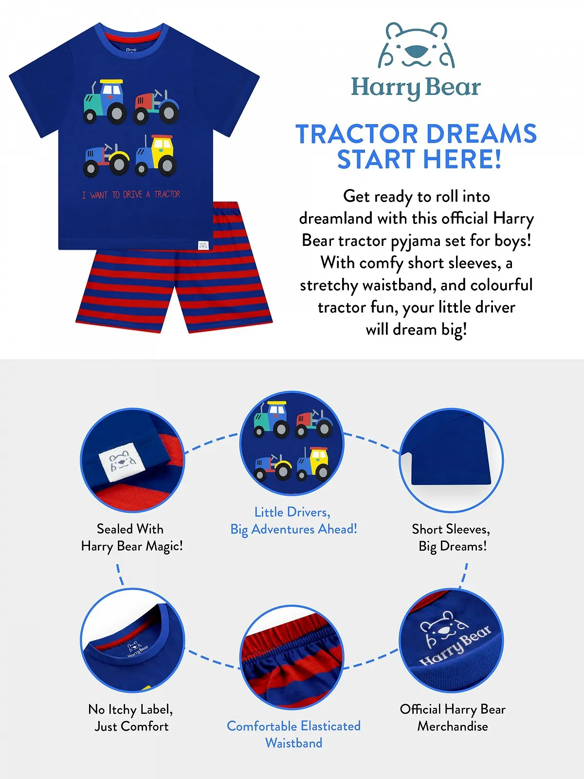 Піжама Harry Bear Трактор Short, фото №6