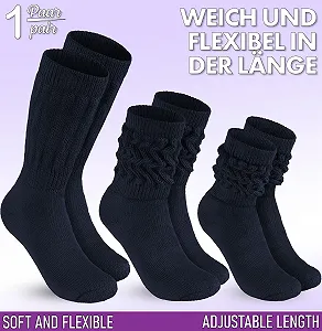 Носки Slouch BRUBAKER - женские носки Schopper для фитнеса, йоги, тренировок, гимнастики и велнеса - 1 пара вязаных спортивных носков для женщин synthetic.ua - Фото 1