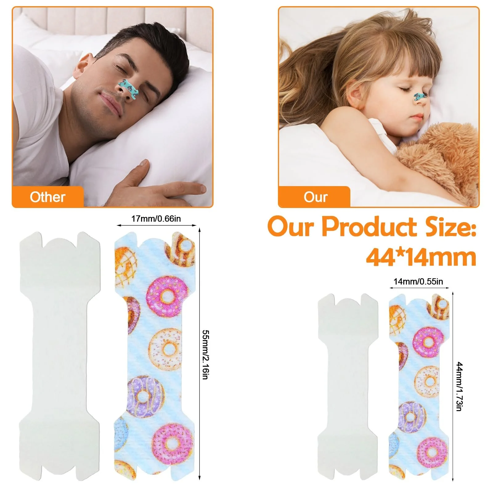 Смужки для носа Дитячі, від хропіння, для дихання, фото №2