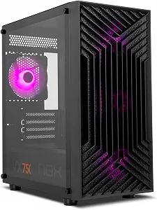 Корпус для ПК NOX Infinity Epsilon / 4 ARGB вентилятори / Без БЖ / Чорний - Фото 1