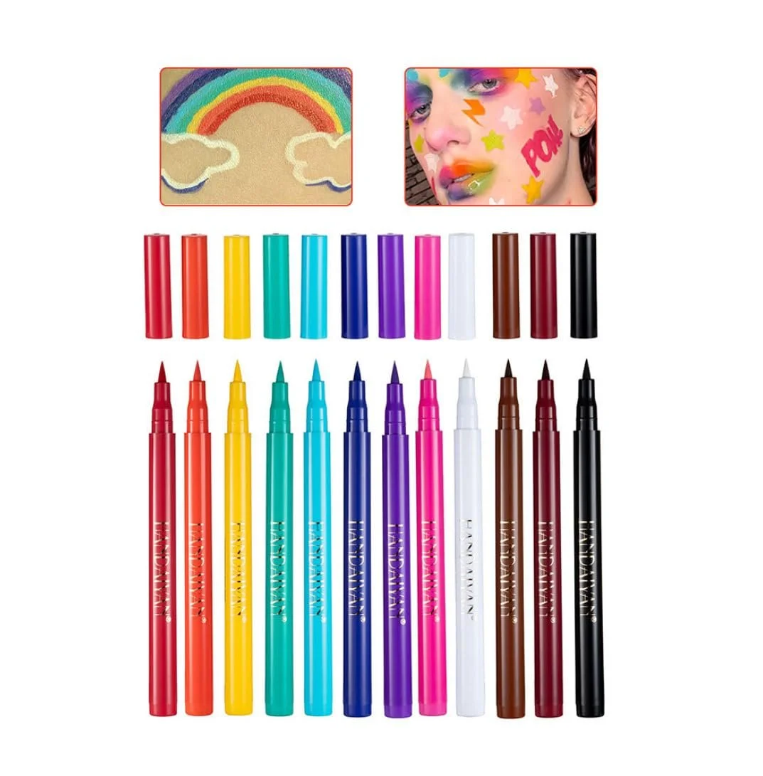 Підводка для очей Colourful Набір Matte Waterproof Gel Eyeliner Cosplay Eyeshadow Crayon  Waterproof Різнокольорова, фото №6