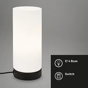 Настольная лампа Briloner Leuchten E14 25 Вт 100 x 250 мм бело-черная synthetic.ua - Фото 1