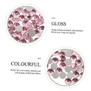 Набор страз для ногтей FRCOLOR 4 в 1, красные, розовые, стеклянные synthetic.ua - Фото 1