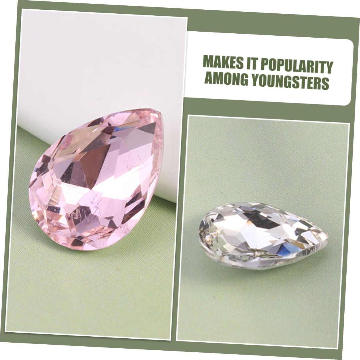 Стразы Стеклянные подвески для одежды 150 шт капля, фото №4