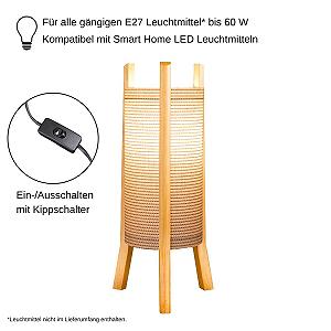 Настільна лампа Sendai азійський стиль 46 см E27 Smart LED сумісна synthetic.ua - Фото 1