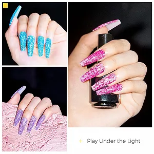 Гель-лак для нігтів BURANO з блискітками, що відбивають світло, 7.3 мл, 6 флаконів (Classic) synthetic.ua - Фото 1