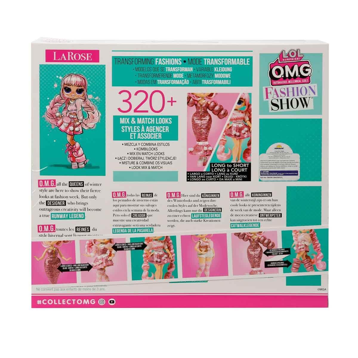 Лялька L.O.L. Surprise! OMG Fashion Show Style Edition LA ROSE 25 см, Понад 320 модних образів, Перетворювані наряди, Аксесуари, фото №9