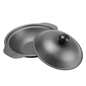 Кастрюля TIDTALEO Чугунная глиняная с крышкой - Фото 1