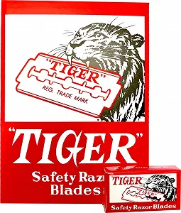 Лезвия для безопасной бритвы Tiger Carbon Steel 100 шт. - Фото 1