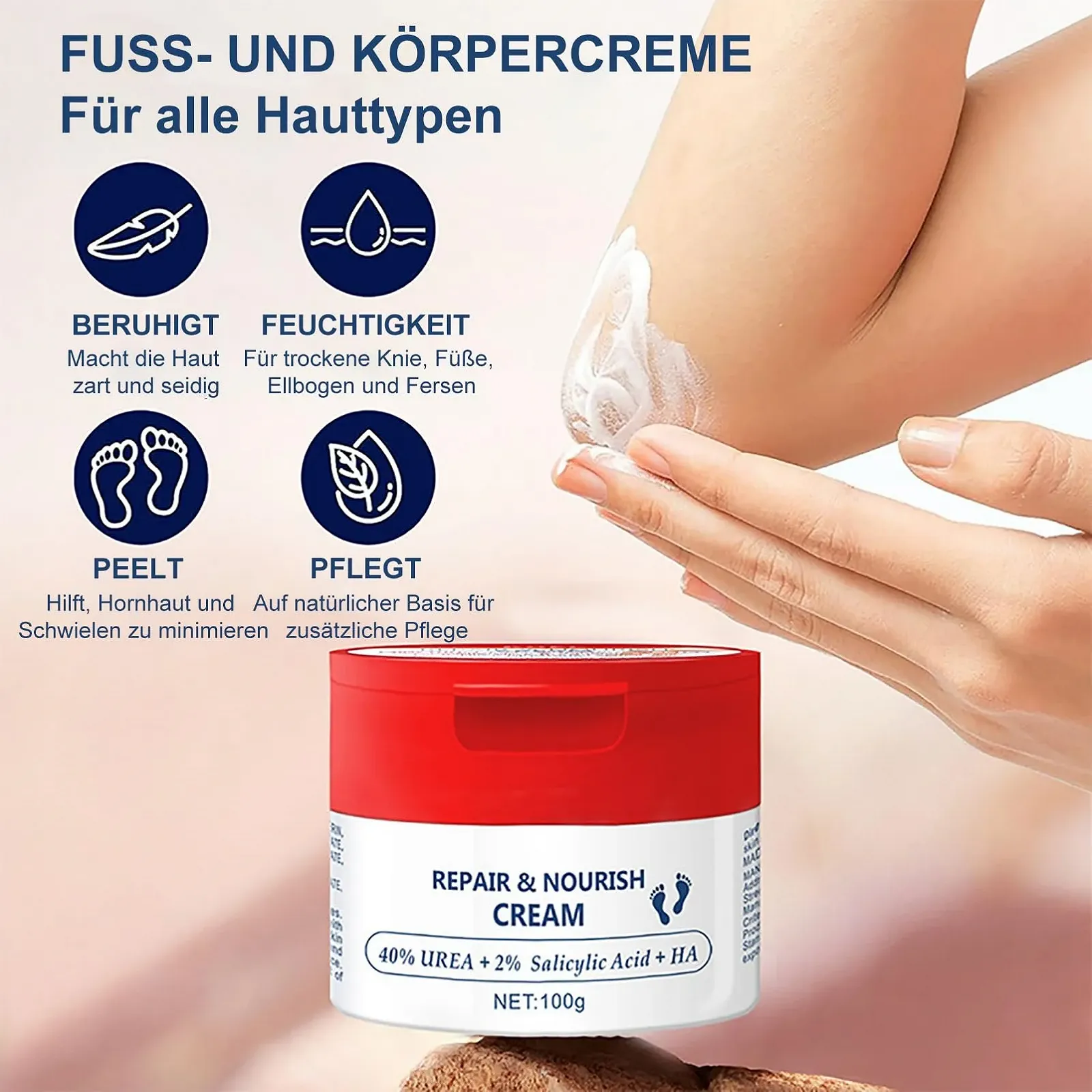 Крем для ног Urea 40 для восстановления и питания кожи, фото №3