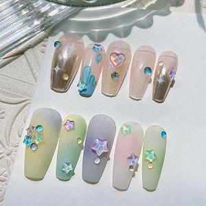 Украшения для ногтей Звезда Кристалл 6 мм, 150 шт, Разноцветные synthetic.ua - Фото 1