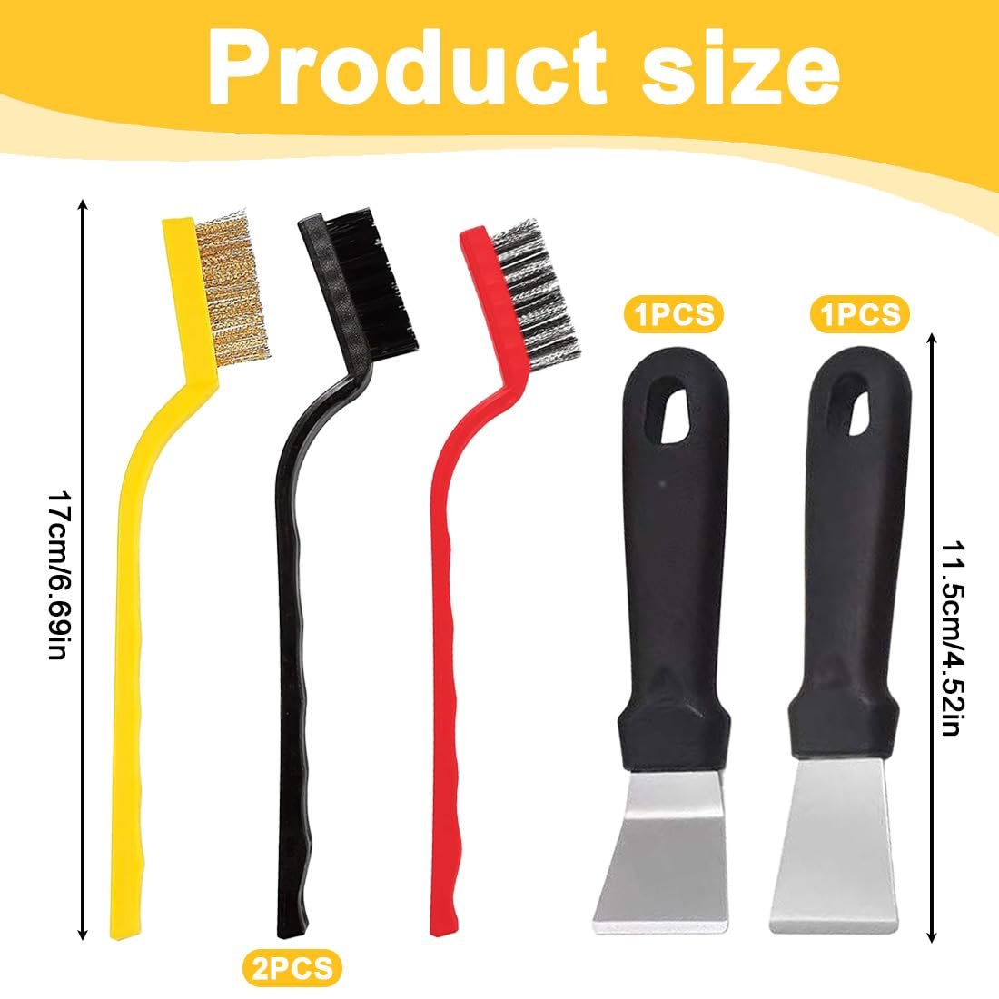 Набор щеток для чистки Grout Brush 1 Set со скребками и угловой щеткой многофункциональный, фото №2 Набор щеток для чистки Grout Brush 1 Set со скребками и угловой щеткой многофункциональный, фото №2