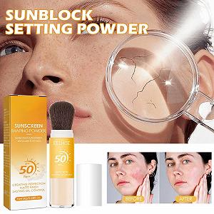 Пудра Сонцезахисна мінеральна SPF 50++ з пензлем (3 шт) synthetic.ua - Фото 1