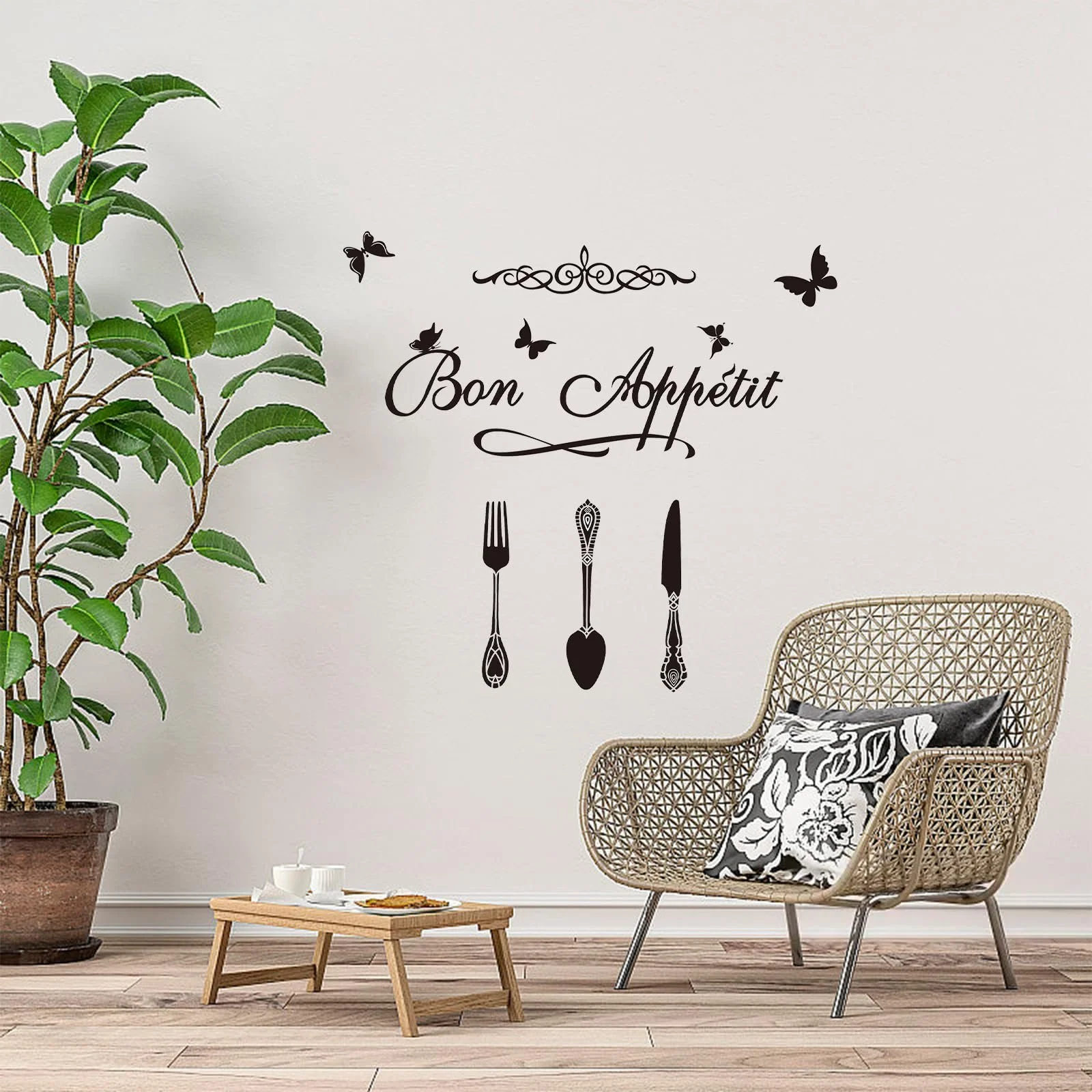 Наклейка на стіну SUPERDANT Bon Appetit Кухонна тематика Вінілова, фото №4