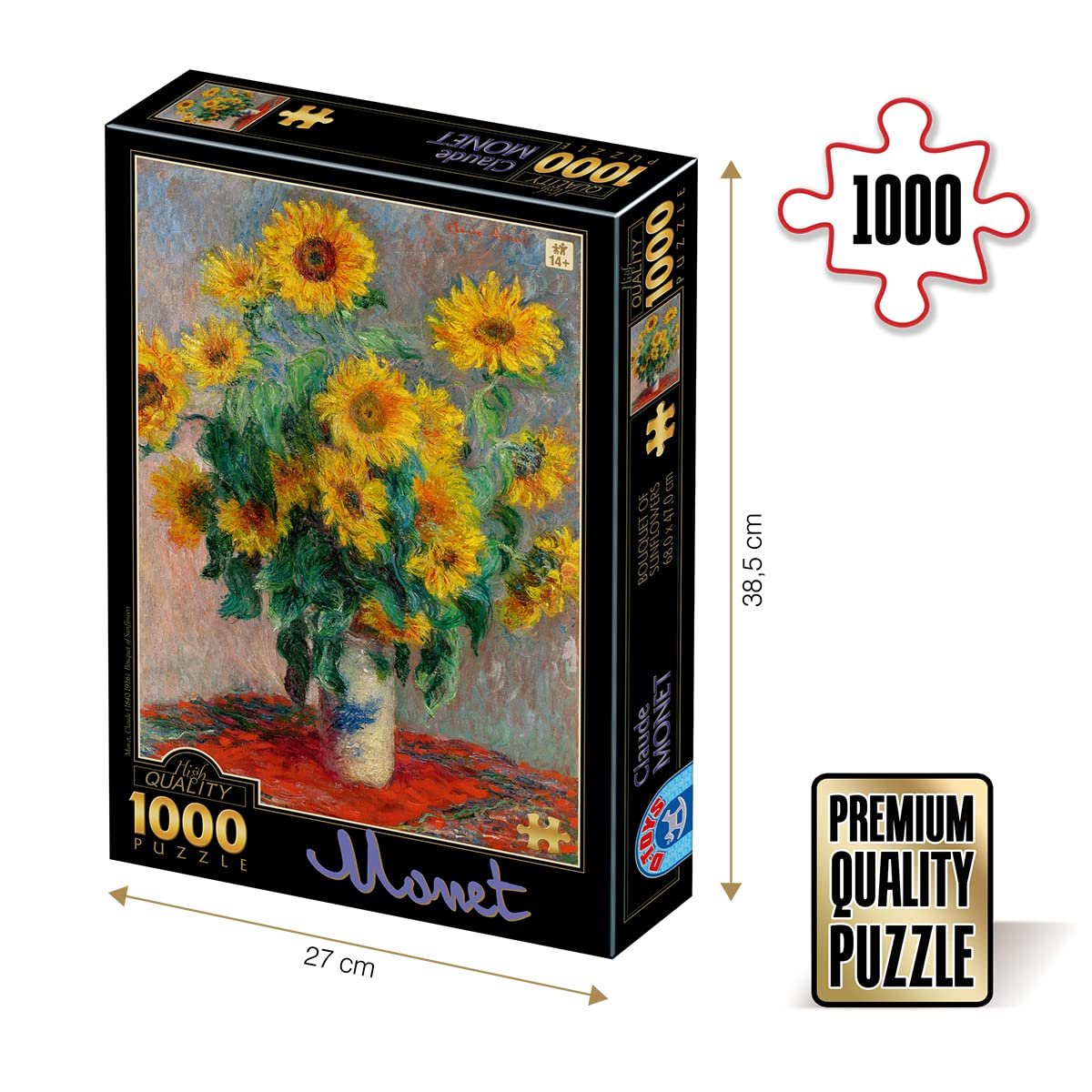 Пазл D-Toys 5947502875864/CM 08 Claude Monet Bouquet of Sunflowers 1000 деталей Різнокольоровий, фото №7