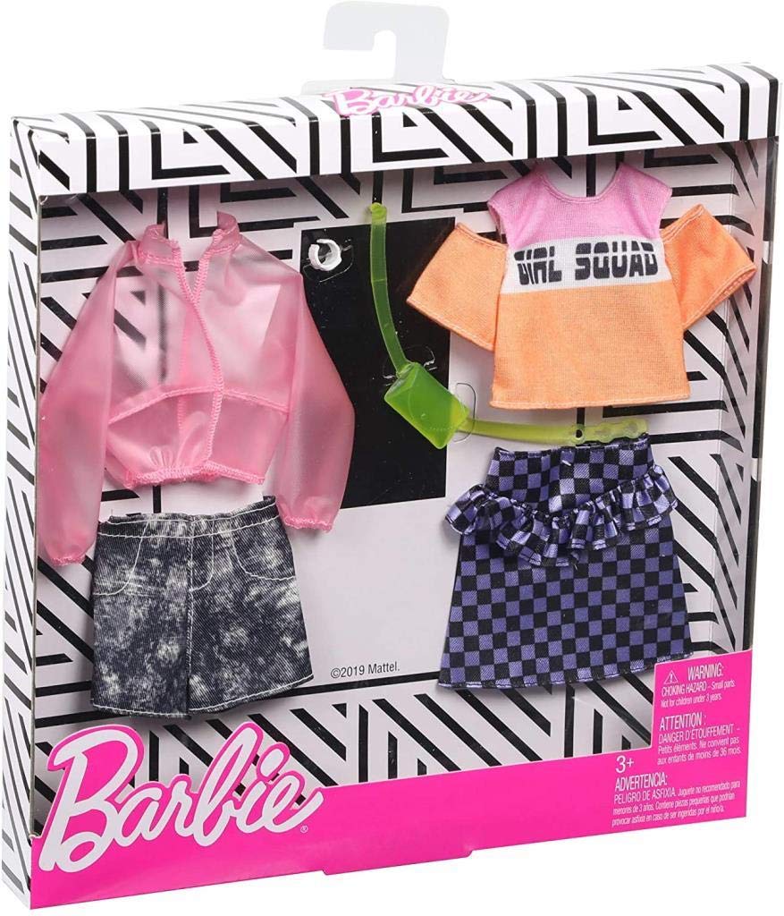 Лялька Barbie GHX58 Fashions 2-Pack Fashion куртка і шахи, 2 вбрання і 2 аксесуари, фото №4