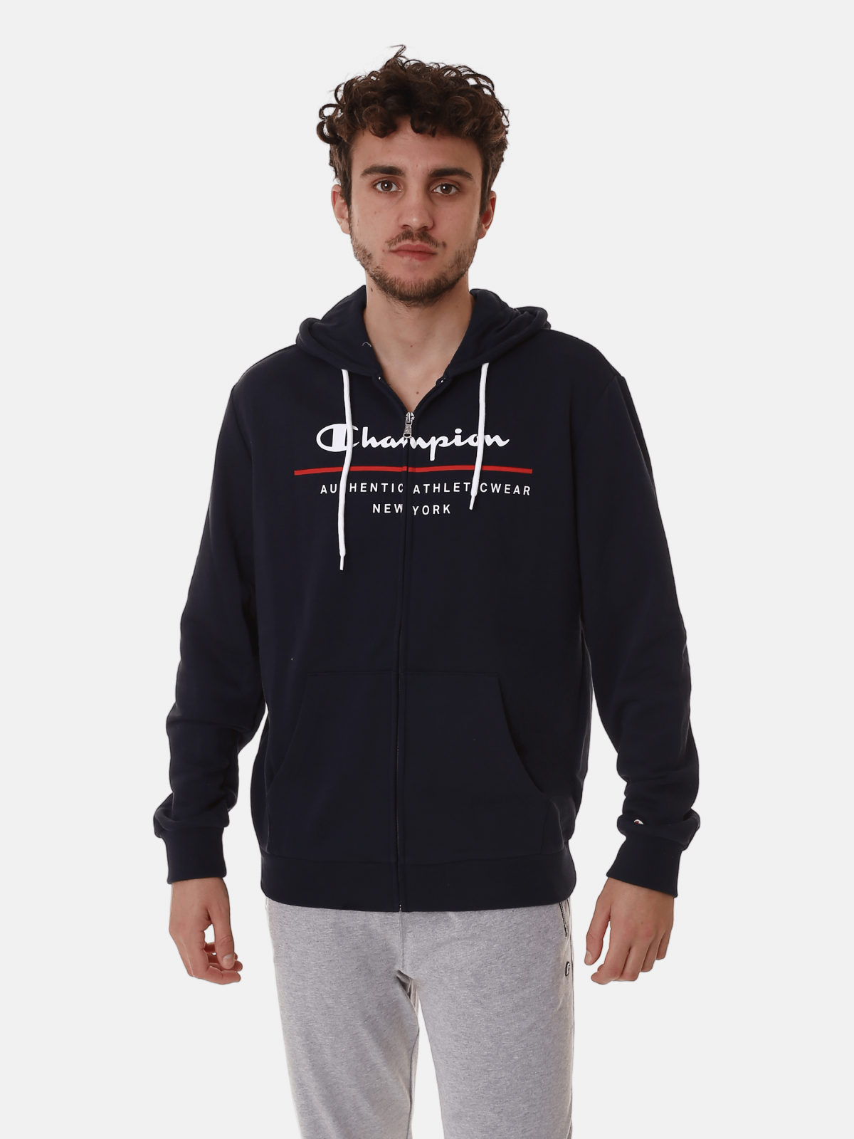 Худі hooded full zip sweatshirt 219730-BS501 Champion Темно-синій S, фото №1