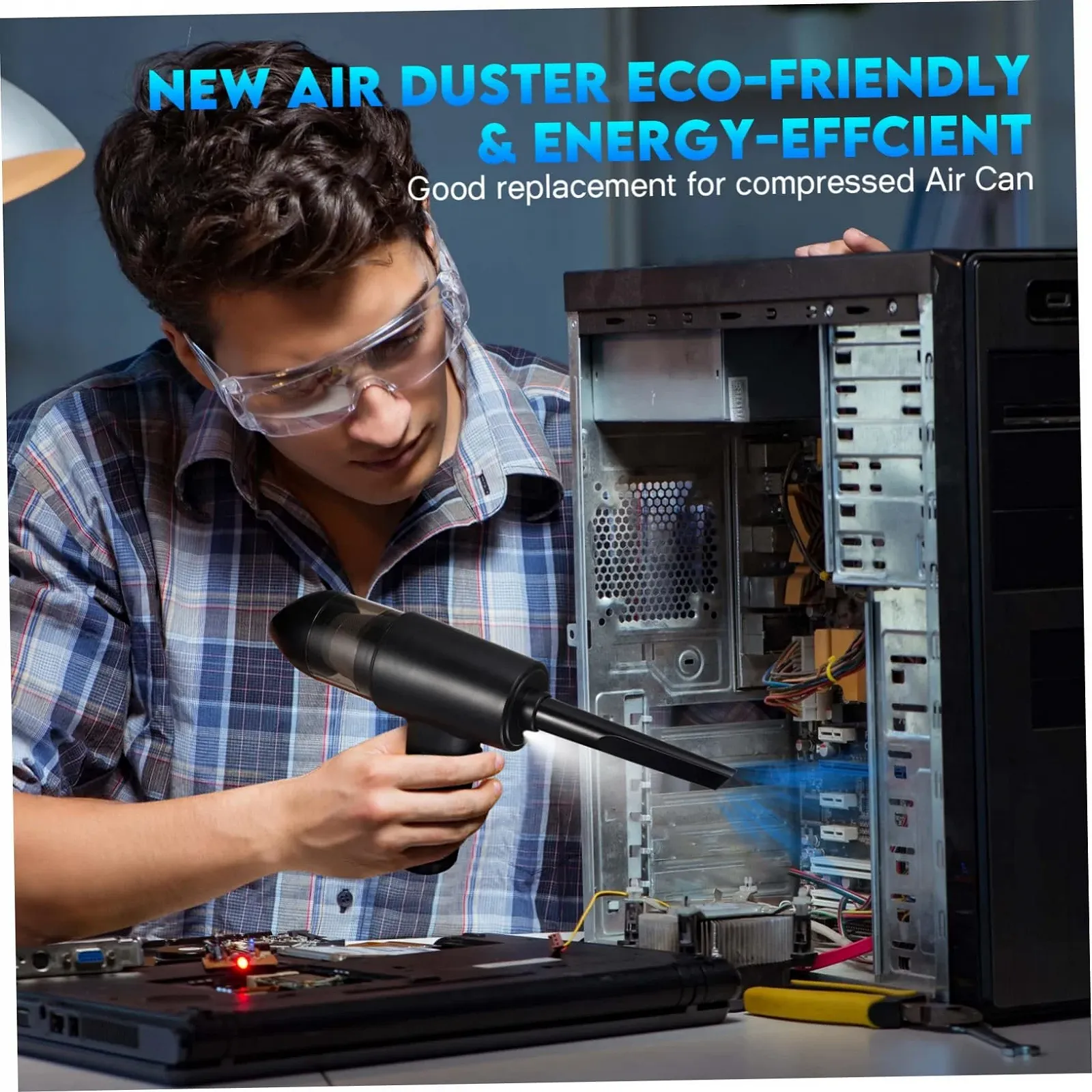 Беспроводная ручная воздуходувка и пылесос LABRIMP высокая мощность всасывания портативная, фото №5