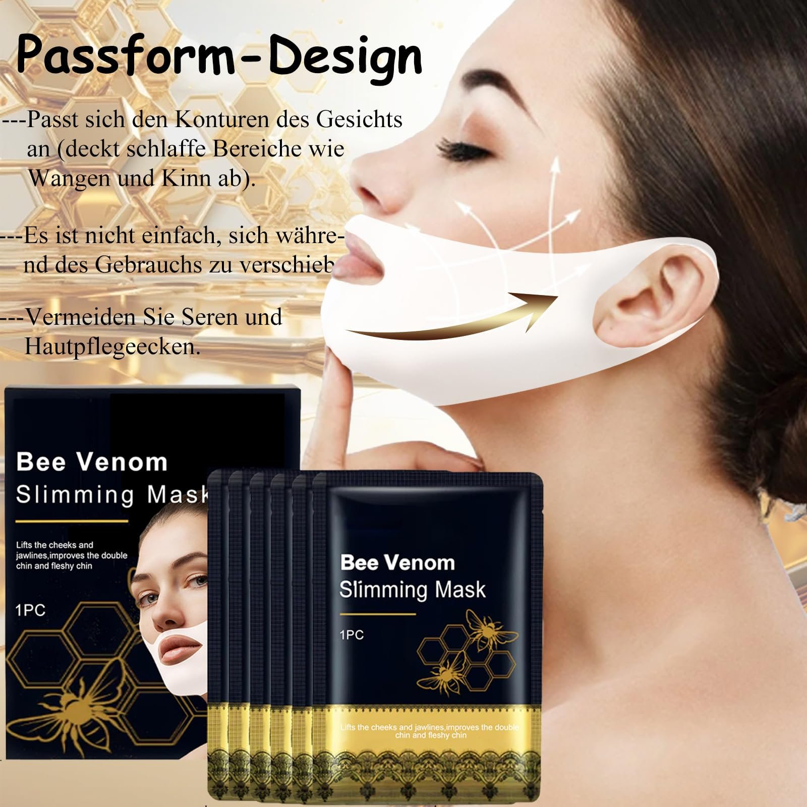 Маска для обличчя Soleneva Bee Venom V-Line, фото №1