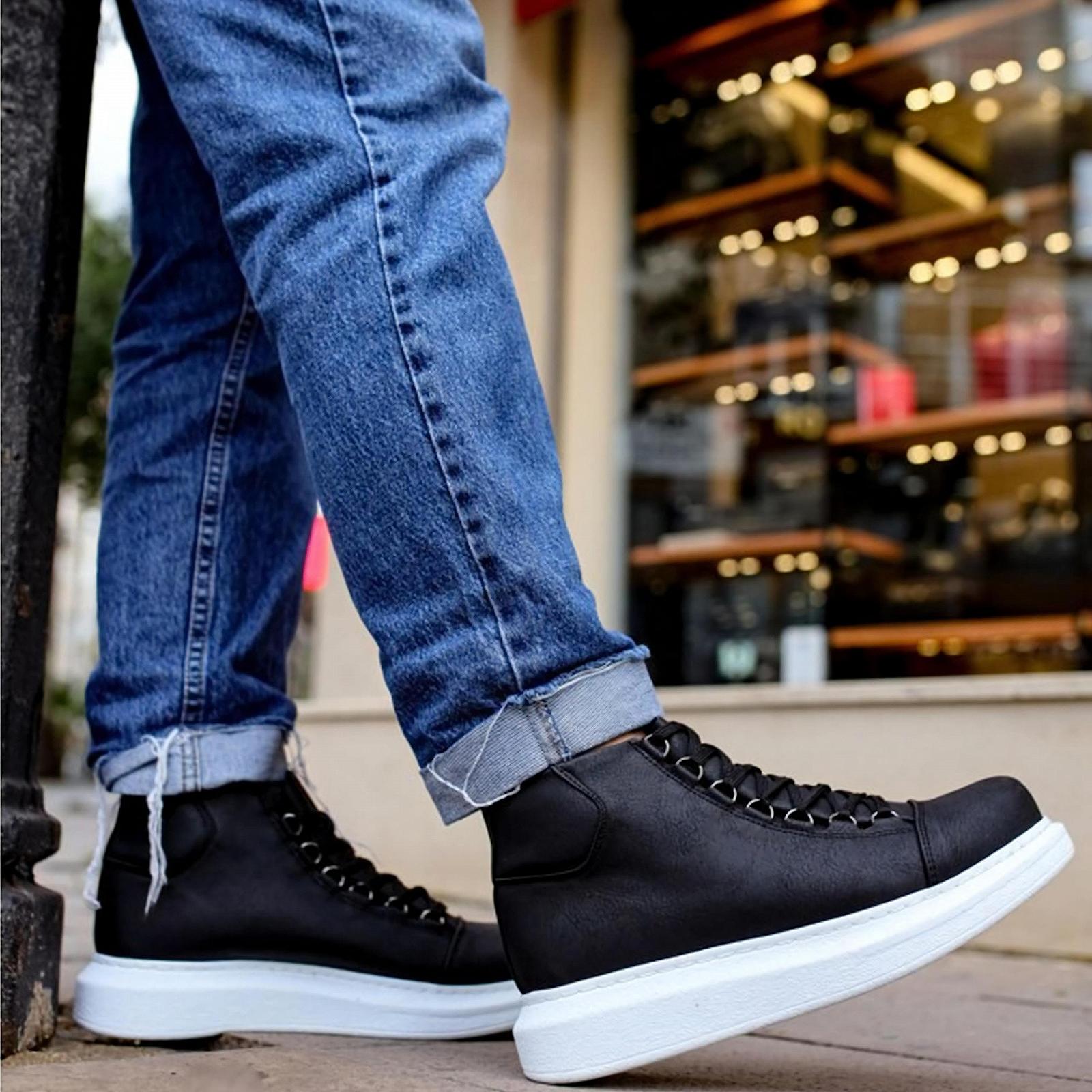 Кросівки Solaress Чоловічі Шкіряні Високі Модні, фото №6