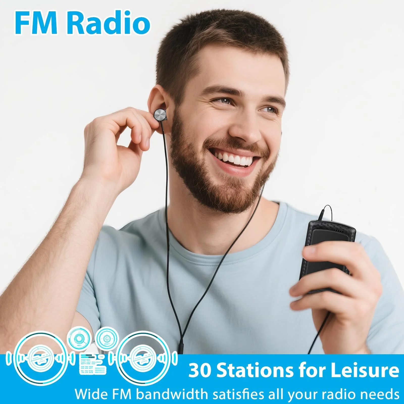 MP3-плеер Sport 32 ГБ 1,8-дюймовый TFT цветной экран с клипсой FM-радио, встроенный динамик с наушниками, расширяемый до 128 ГБ SD-карты, фото №7