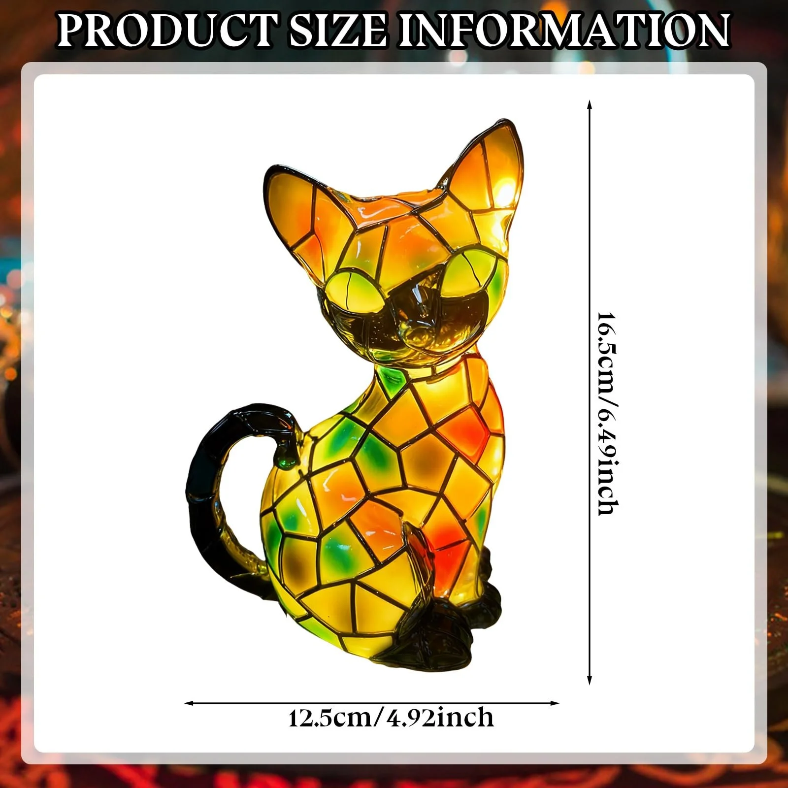 Настільна лампа Кішка вінтажна 3D, фото №2