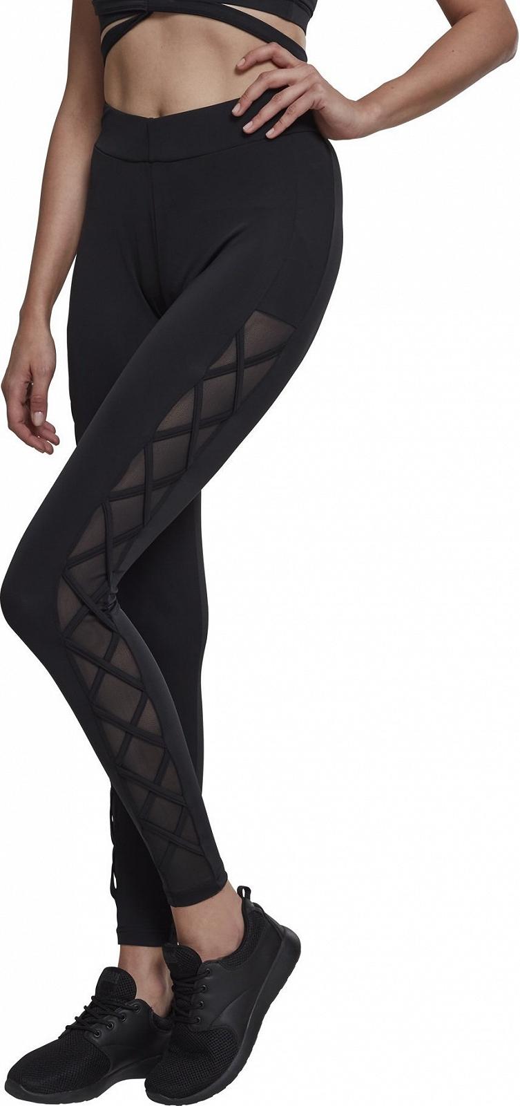 Леггинсы Urban Classics Ladies Ribbon Mesh Черный XS - XL, фото №1