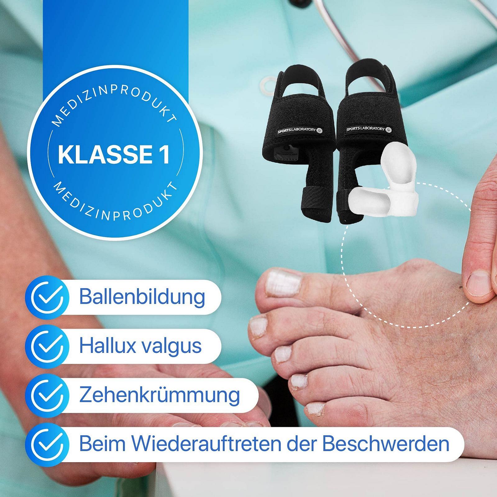 Комплект для корекції Hallux Valgus Sports Laboratory для дня і ночі 2 x шини Hallux Valgus, фото №6