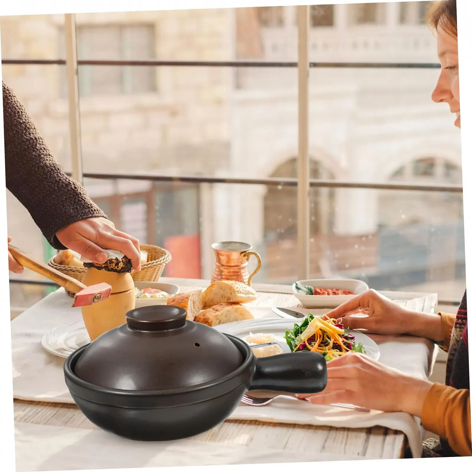 Кастрюля BESTYASH Традиционная Керамическая с крышкой, фото №6