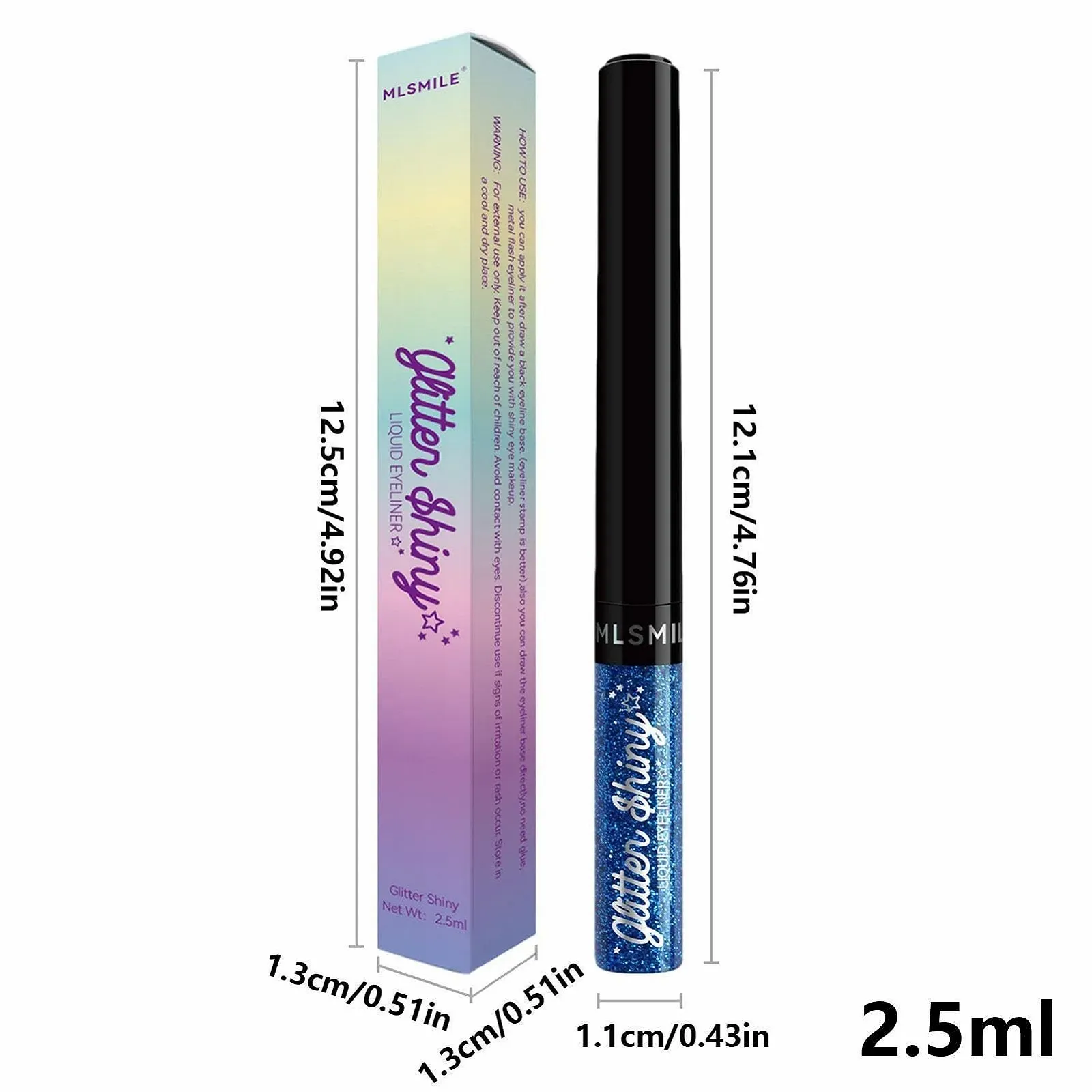 Жидкая Подводка для глаз с блестками Anulely, фото №4