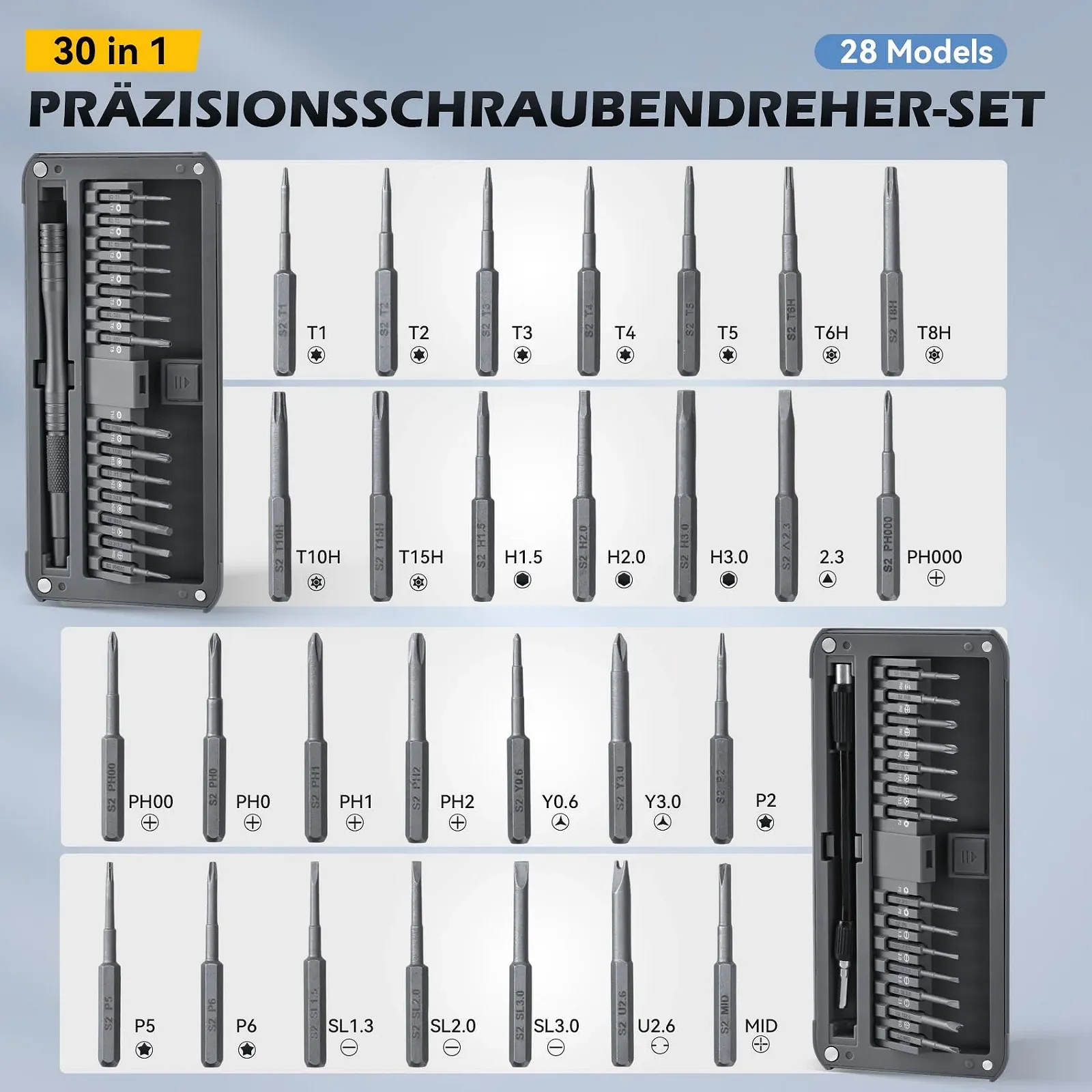 Набір прецизійних викруток 30 в 1, фото №5