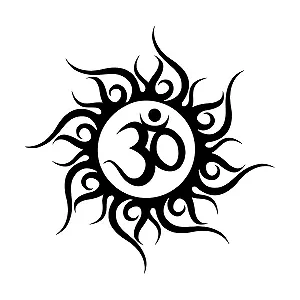 Наклейка на стіну Om Symbol Yoga S 30x30 см Black - Фото 1