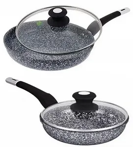 Скварода з покриттям 20 см світлий граніт UNIQUE UN-5113 Антипригарна Гранитна - Фото 1