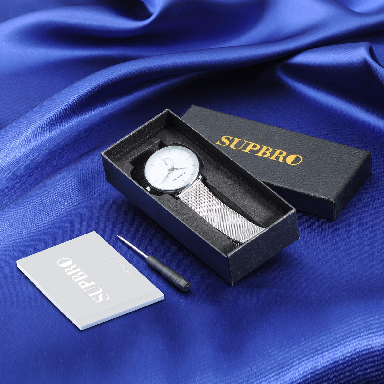 Годинник SUPBRO Чоловічий Нержавіюча сталь Водонепроникний Мінімалістичний Аналоговий Діловий Надтонкий, фото №7 Годинник SUPBRO Чоловічий Нержавіюча сталь Водонепроникний Мінімалістичний Аналоговий Діловий Надтонкий, фото №7