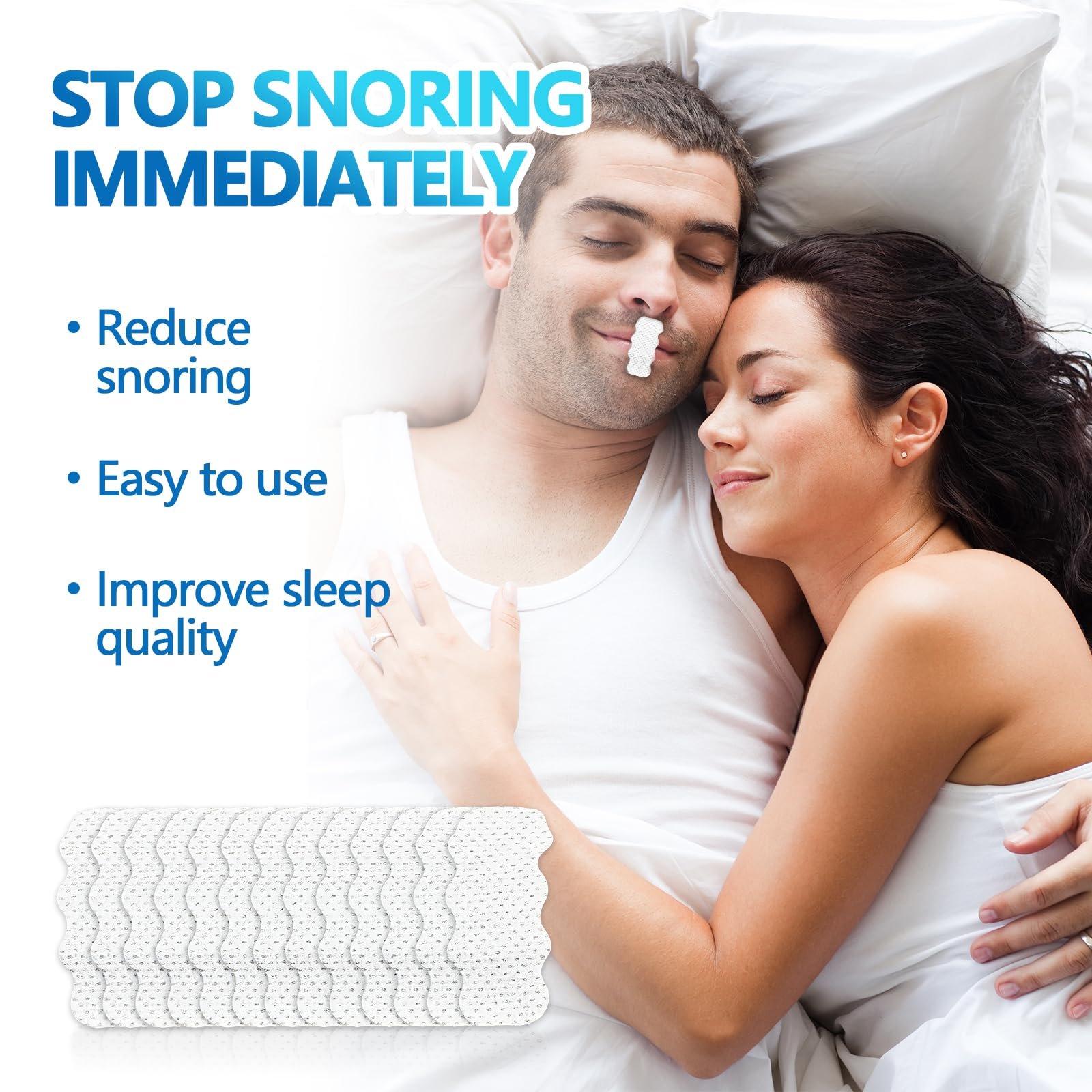 Пластыри от храпа Белые Wavy (250 шт. в упаковке), фото №5 Пластыри от храпа Белые Wavy (250 шт. в упаковке), фото №5