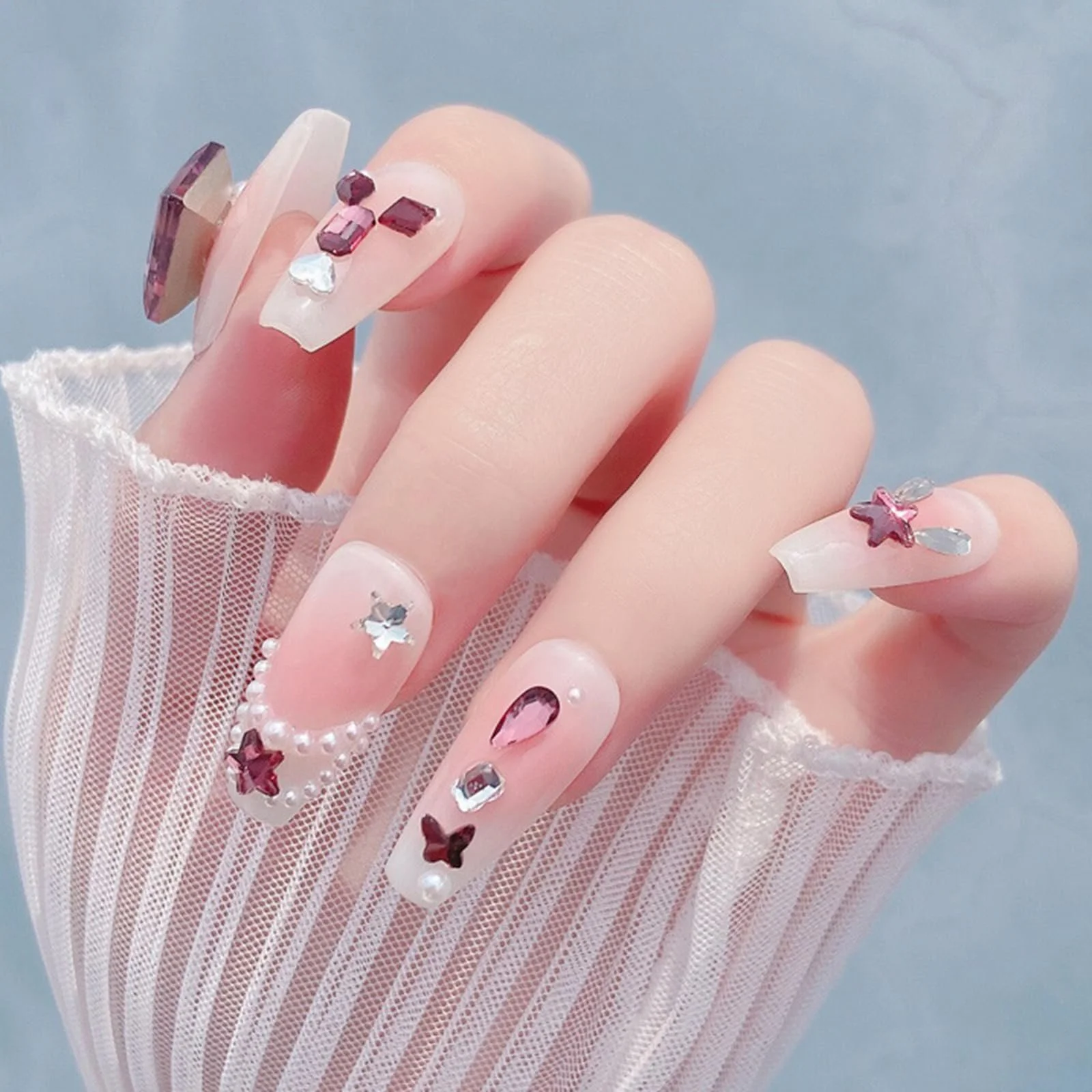 Стразы Kristall-Charm плоская задняя часть, роскошные художественные стразы, 50 штук, фото №3