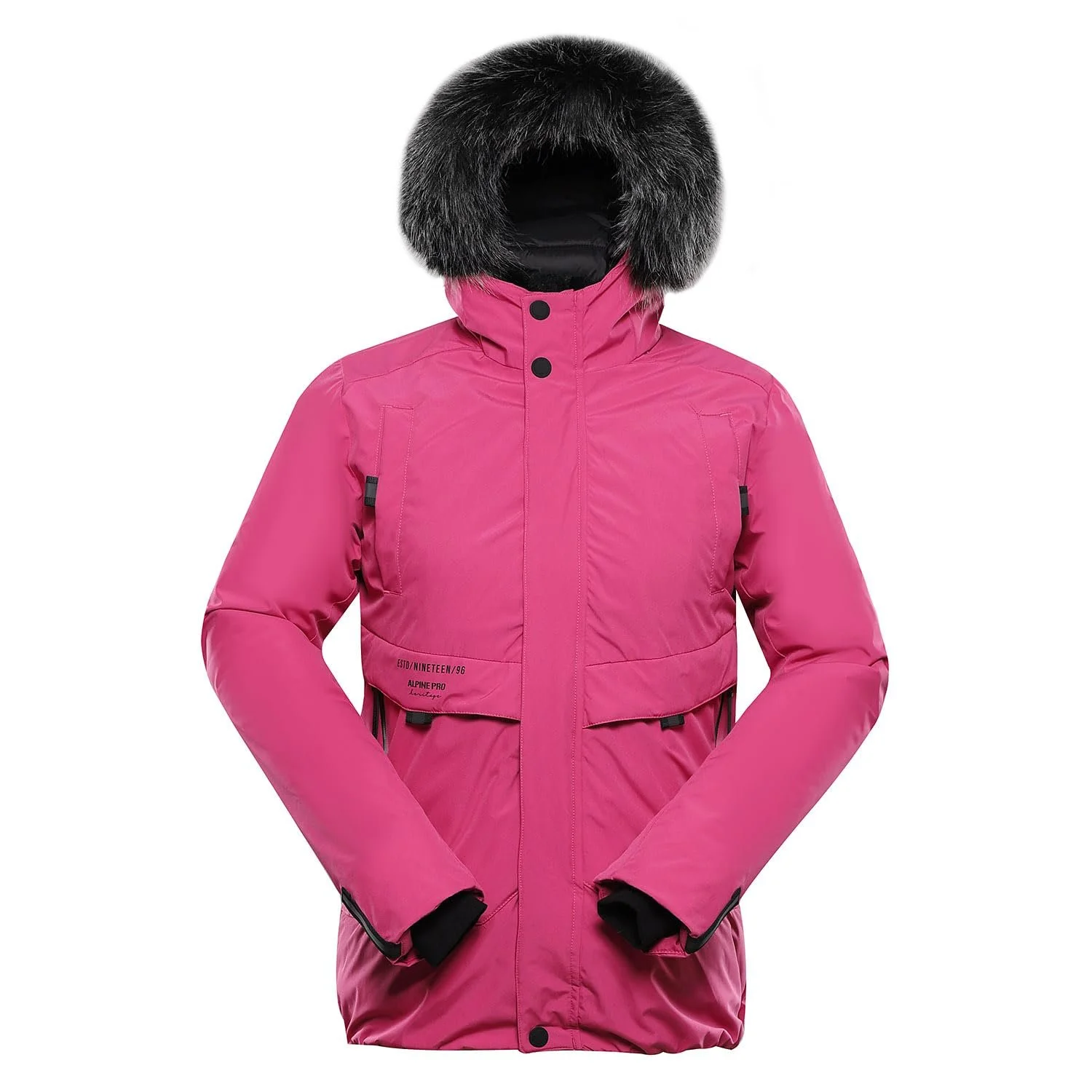 Зимняя куртка Alpine Pro для детей Водонепроницаемая Ветронепроницаемая Дышащая Меховой воротник Светоотражающий капюшон, фото №1