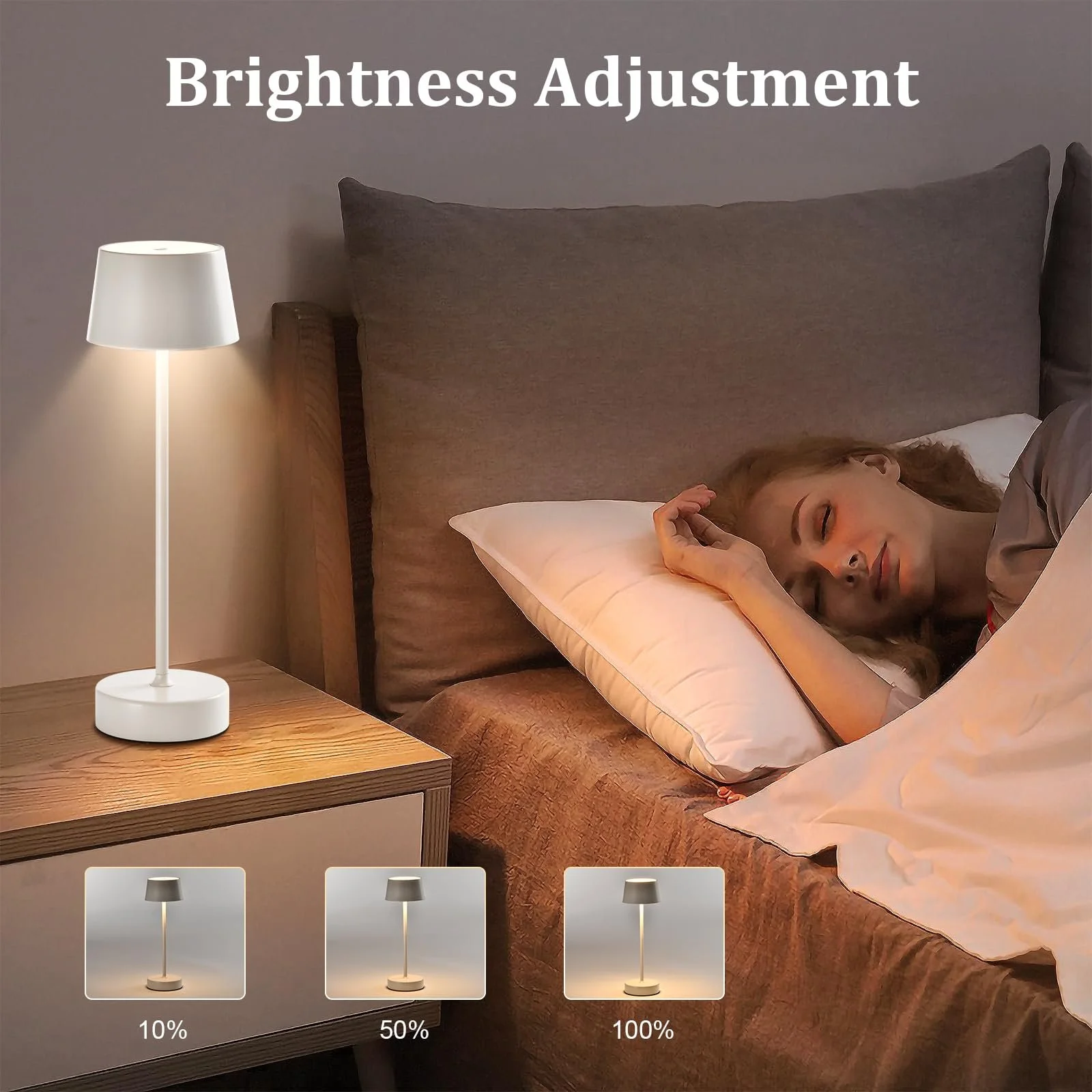 Настільна лампа LQWELL LED KT11332-1A Сенсорна USB Type-C Білий Bound, фото №3